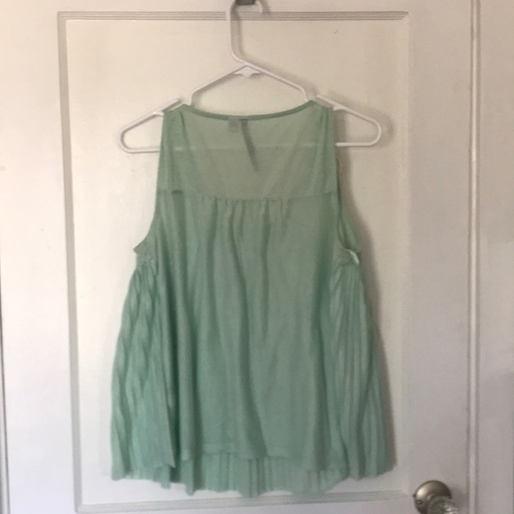 Mint Pleated Lauren Conrad Blouse - Picture 3 of 3